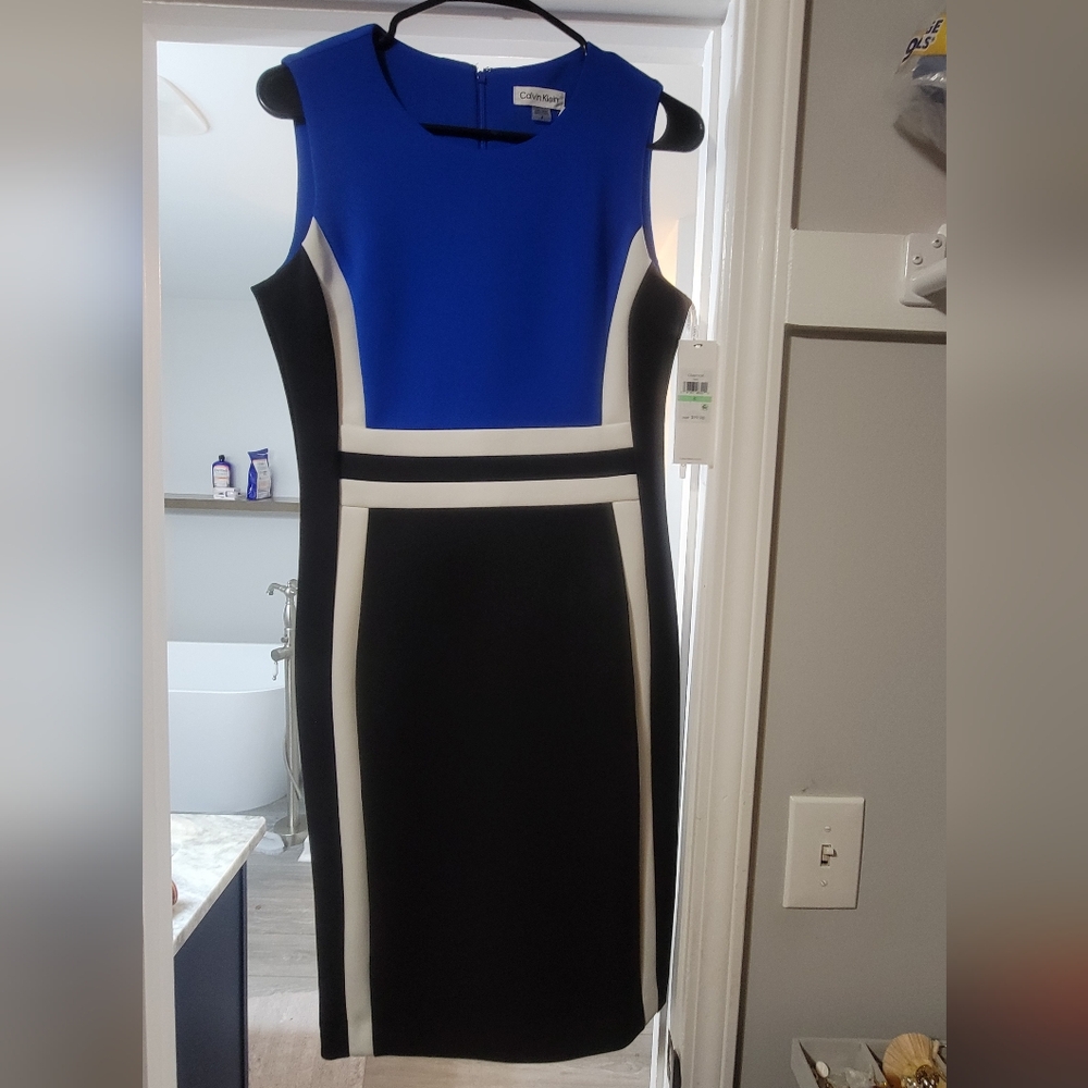 Calvin Klein Scuba Sheath Dress NWT